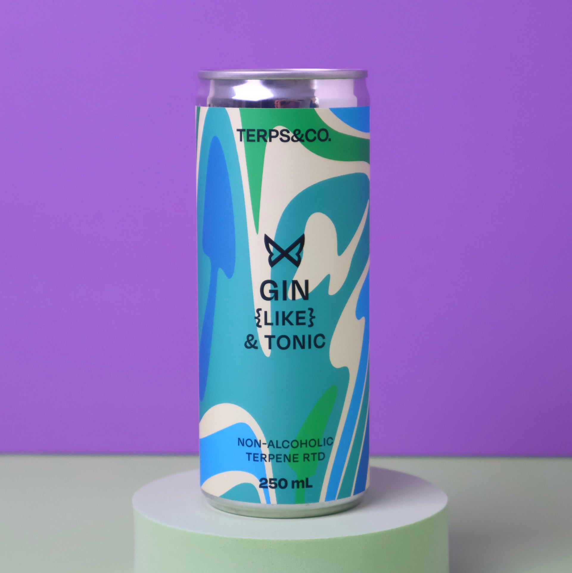Gin Like Can on a purple background
