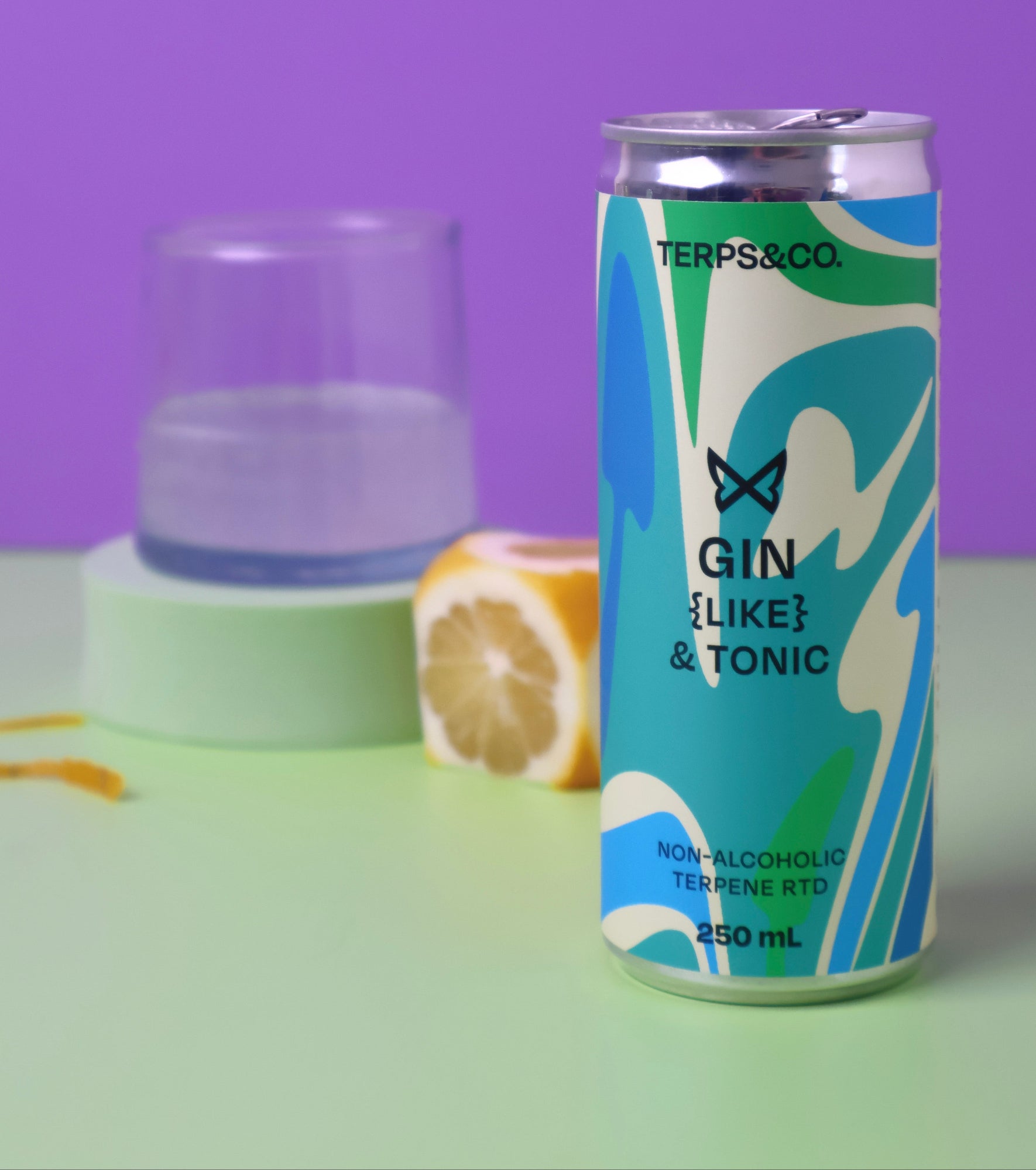Gin Like on a purple background